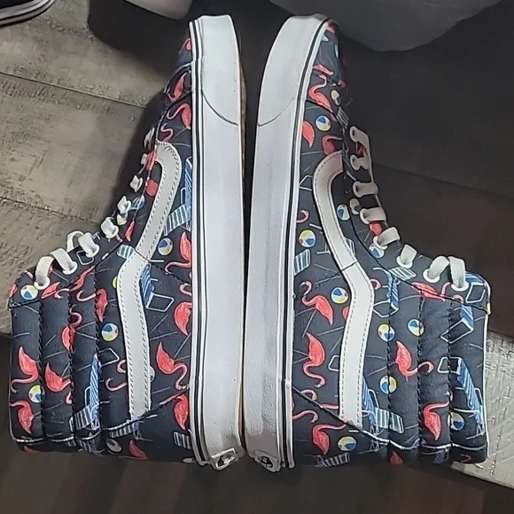 Vans Sk8-HI Flamingo Canvas High Top Sneakers Size 12M/11W RARE - Picture 7 of 8
